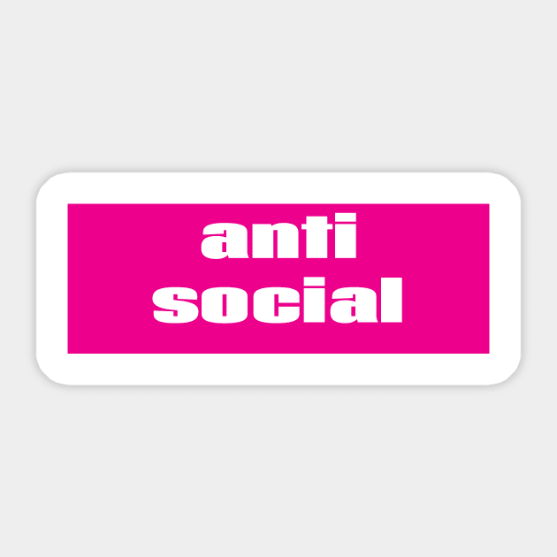 Anti Social Sticker by ProjectX23Red